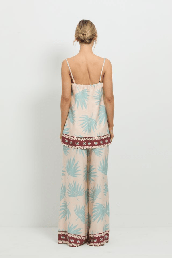 Summer Fling Tunic Multi by Pasduchas, soft-touch Tencel with exclusive palm print, adjustable straps, and invisible zip, perfect for trendy viral summer and coordinated looks.