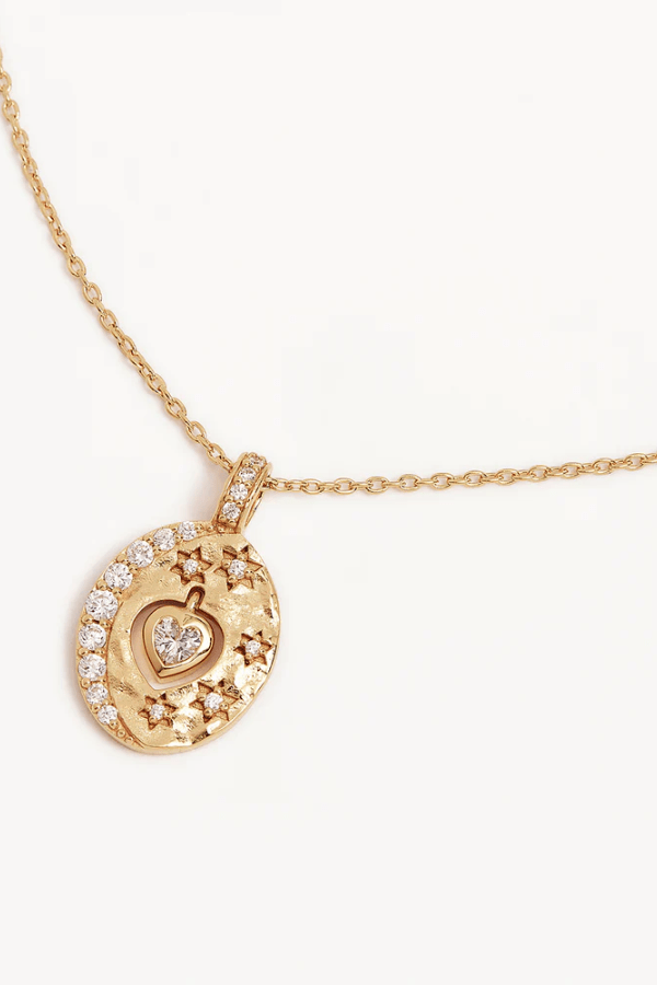 By Charlotte | 18k Gold Vermeil Love You to the Moon and Back Necklace | Girls with Gems