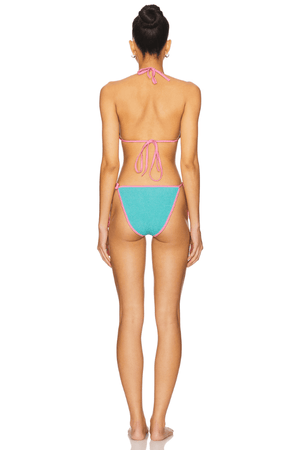 Hunza G | Gina Bikini Contrast Aqua/Bubblegum | Girls with Gems