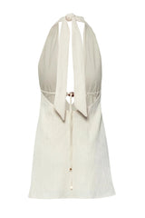 Louise Mini Dress Salina by Baobab, V neck mini dress with open back, perfect for resort or evening styling