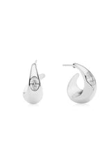 Ansel Earrings by Amber Sceats – handcrafted in Italy with cubic zirconia and rhodium plating for a refined, light-catching statement look.
