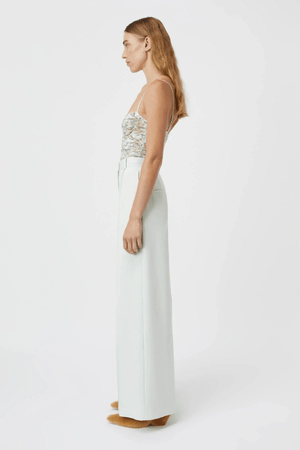 Francis Pant Misty Jade by Camilla and Marc, tailored wide-leg fit with pintuck detail, perfect for polished workdays or chic city styling.