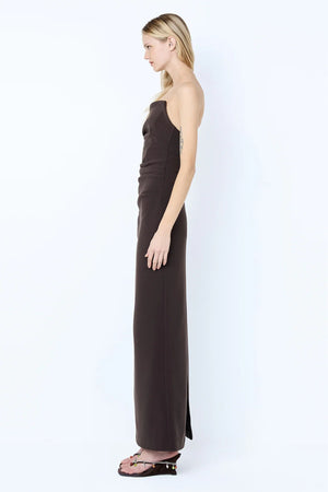 Lior Strapless Dress Espresso