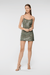 Oséree | Netquins Short Dress Metallic Green | Girls with Gems