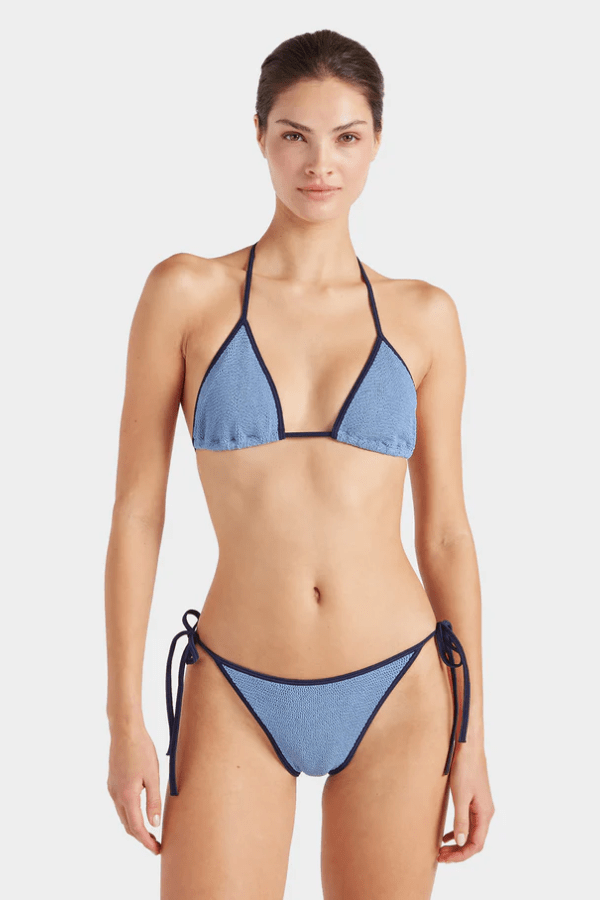 Hunza G | Gina Bikini Contrast Cornflower/Navy | Girls with Gems