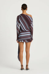 Elise Mini Dress Midnight Stripe
