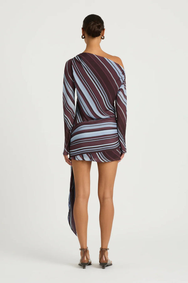 Elise Mini Dress Midnight Stripe
