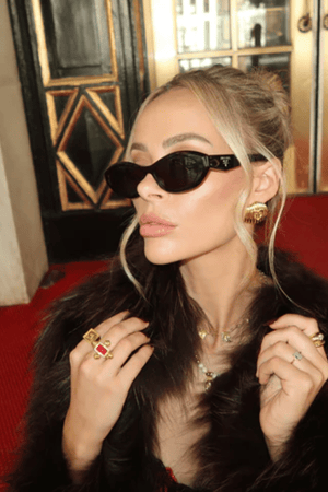 Mountain and Moon | Cameron Earrings Gold | Girls with Gems