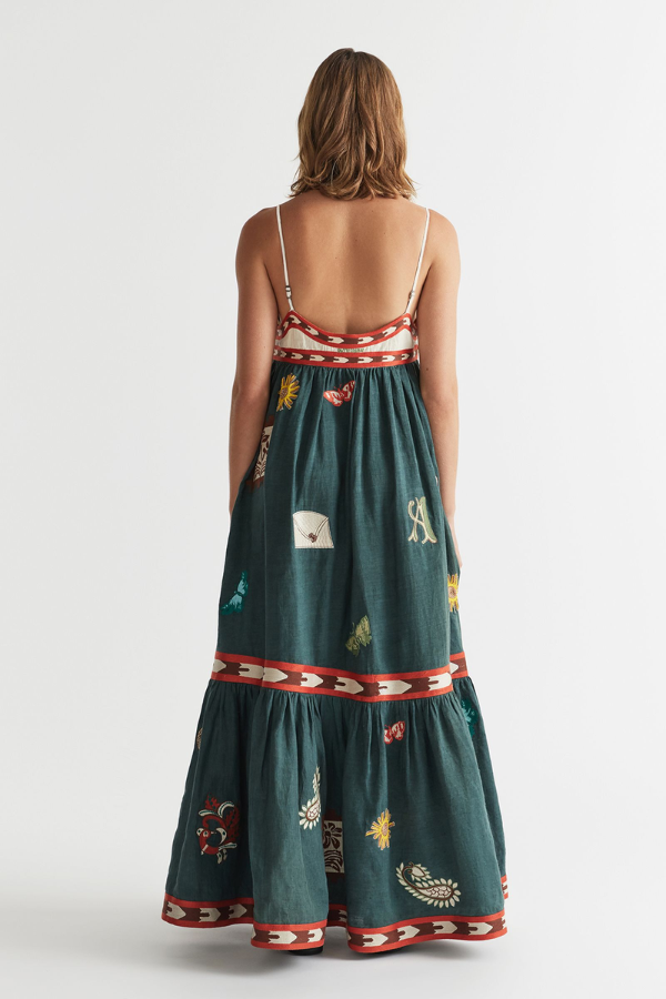 Antipodean | Quincy Sun Dress Peacock | Girls With Gems