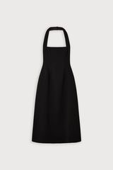 Cotton Mix Halter Midi Dress Black by Odd Muse, structured halter midi dress for timeless evening styling