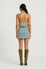 Miya Top Smokey Teal
