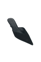 Monroe Suede Heel Black by Sneaky Link — Features a 4cm heel, suede outer, glossy heel, and manmade sole. Fits true to size.