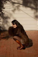 Betty Leather Jacket Chocolate