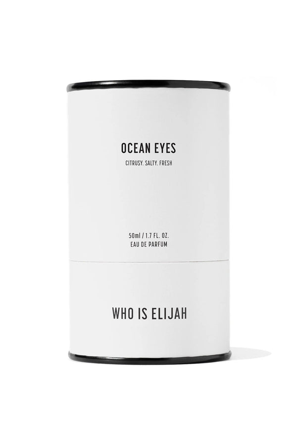 Ocean Eyes 50ML by Who Is Elijah, a refreshing citrus and aquatic fragrance with musk and amberwood undertones.