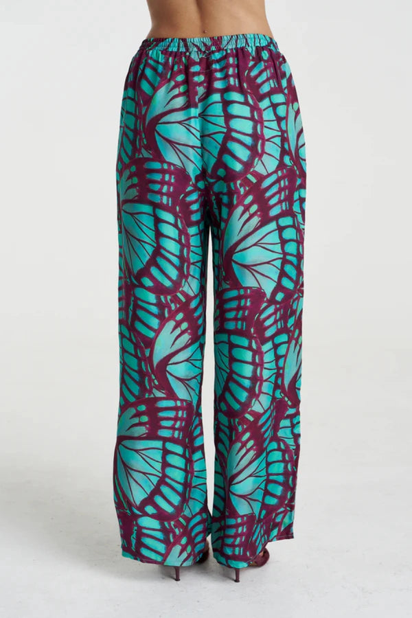 Forever Pant Jade Butterfly by Summi Summi – relaxed statement pants featuring the signature butterfly print.