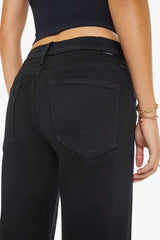 The Newbie Hover Nighty Night by Mother, mid rise straight leg black jeans, perfect for everyday or elevated styling