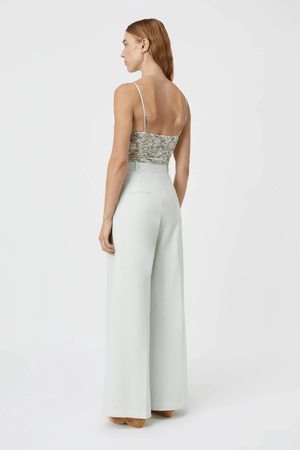 Francis Pant Misty Jade by Camilla and Marc, tailored wide-leg fit with pintuck detail, perfect for polished workdays or chic city styling.