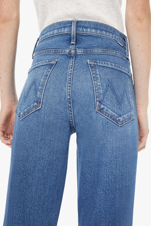 High Waisted Bookie Sneak Knick Knack Paddy Whack by Mother, bootcut jeans with high rise fit, perfect for everyday styling