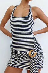 Billy Mini Dress Navy Stripe