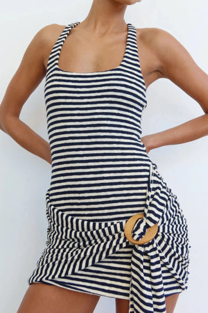 Billy Mini Dress Navy Stripe