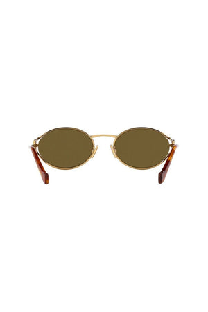 Boston Gold sunglasses by Luv Lou, chic gold lenses with sleek metal frame, 100% UV protection, polarized CR39 lenses, lightweight and perfect for any occasion.