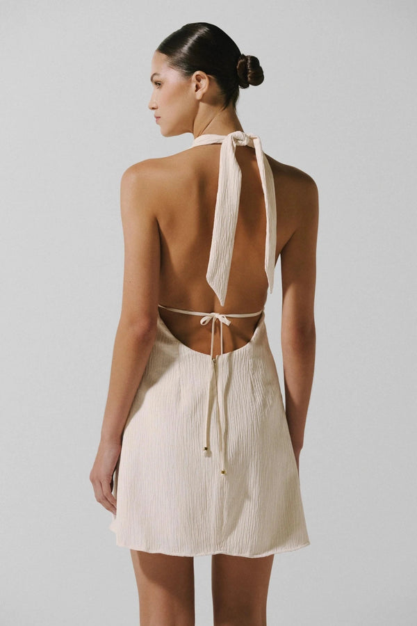 Louise Mini Dress Salina by Baobab, V neck mini dress with open back, perfect for resort or evening styling