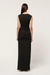 Michael Lo Sordo | Women's Maxi Drape Scoop Front Dress Black | Girls With Gems 