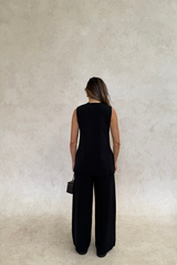 Lilly Knit Pant by Sneaky Link, wide leg knit pants with elastic waist, perfect for lounging or everyday styling