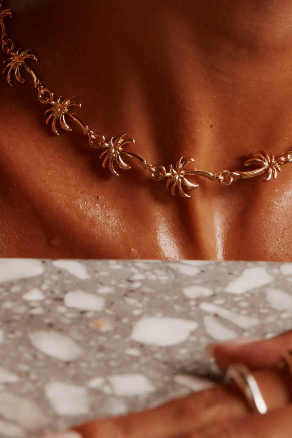 Emma Pills | Palm Spring Choker Gold | Girls with Gems