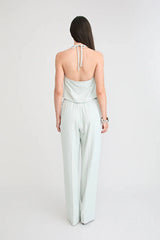 Santo Wide Leg Pant by Pfeiffer, soft tailored wide leg pants with elastic waist, perfect for work or elevated everyday styling