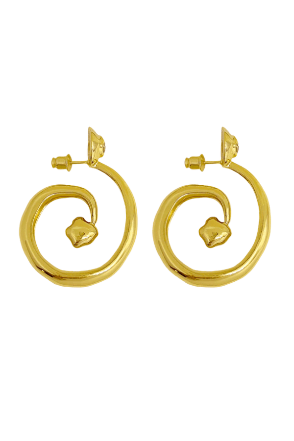 Mountain and Moon | Gaia Earrings Gold | Girls with Gems