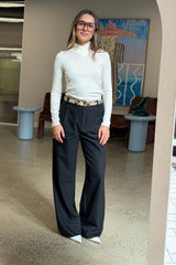 Alexa Tailored Suit Pant Black by Sneaky Link, wide leg tailored pants perfect for office or evening styling