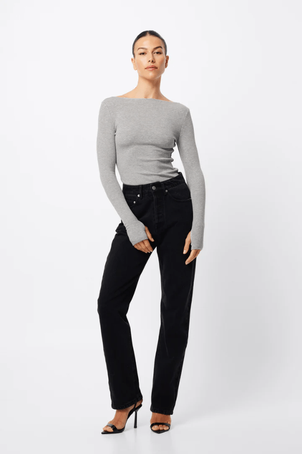 Mossman | Camden Top Grey Marle | Girls with Gems