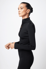 Mossman | Mayfair Long Sleeve Top Black | Girls With Gems