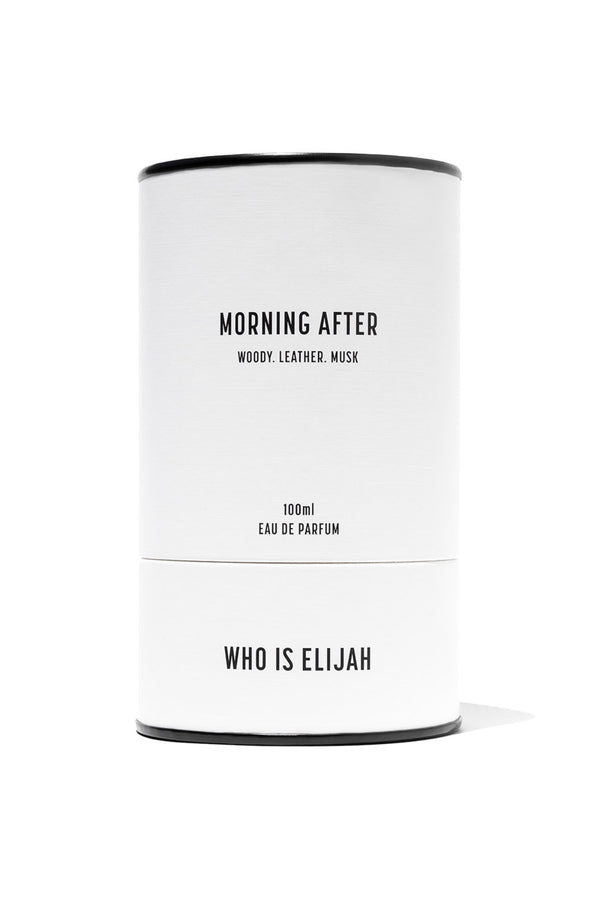 Morning After by Who Is Elijah, a unisex scent with violet and cardamom top notes, iris and papyrus heart, and a musk, leather, and amber base.