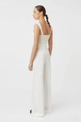 Ariel Tank Cream by Camilla and Marc – crochet-knit with bust shaping and mesh details, a chic staple perfect for brunches or stylish summer getaways.