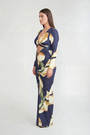 Loni Long Sleeve Dress by Pfeiffer, ruched long sleeve jersey dress, perfect for day to night styling