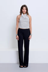 Hallie Backless Top Polka Dot