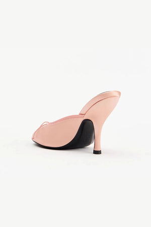 Kaiser Ballet Satin by Alias Mae, satin mule with bow detail and high heel, perfect for elegant evening or event styling