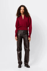 Lexington Sweater Black by Mossman, half zip knit sweater with relaxed fit, perfect for work or elevated everyday styling