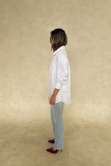 Sebastian Oversized Shirt White by Sneaky Link – a crisp cotton shirt with oversized fit and panel detail. Perfect for elevated styling.
