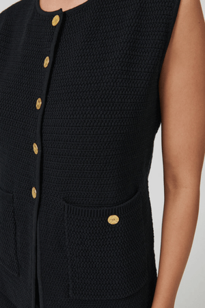 Onte | Helena Gilet Black | Girls With Gems