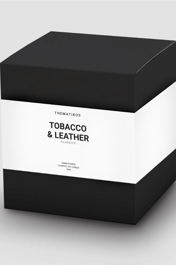 Tobacco &amp; Leather Scented Candle