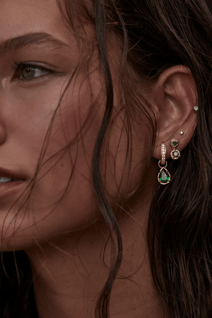 By Charlotte | 18k Gold Vermeil Depth Of You Drop Earrings | Girls with Gems