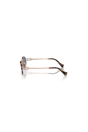 Miu Miu | MU 52YS Pink Gold W/ Dark Blue | Girls With Gems