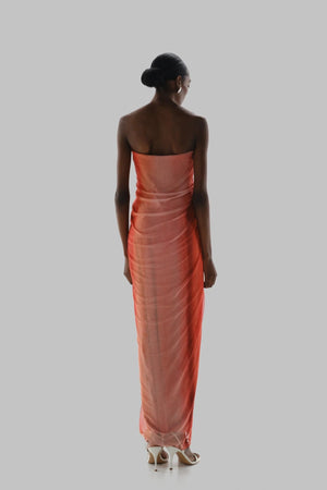 Lena Maxi Dress Mil Colores by Baobab, strapless mesh maxi dress with slit, perfect for resort or evening styling