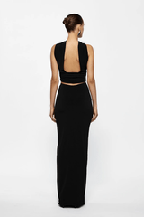 Cassidy Top Black by Effie Kats – A trendy, figure-flattering stretch jersey top with subtle ruching, perfect for day-to-night looks and versatile styling.