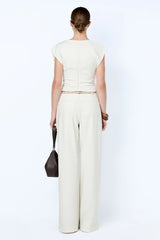 Devyn Beaded Pant Cream
