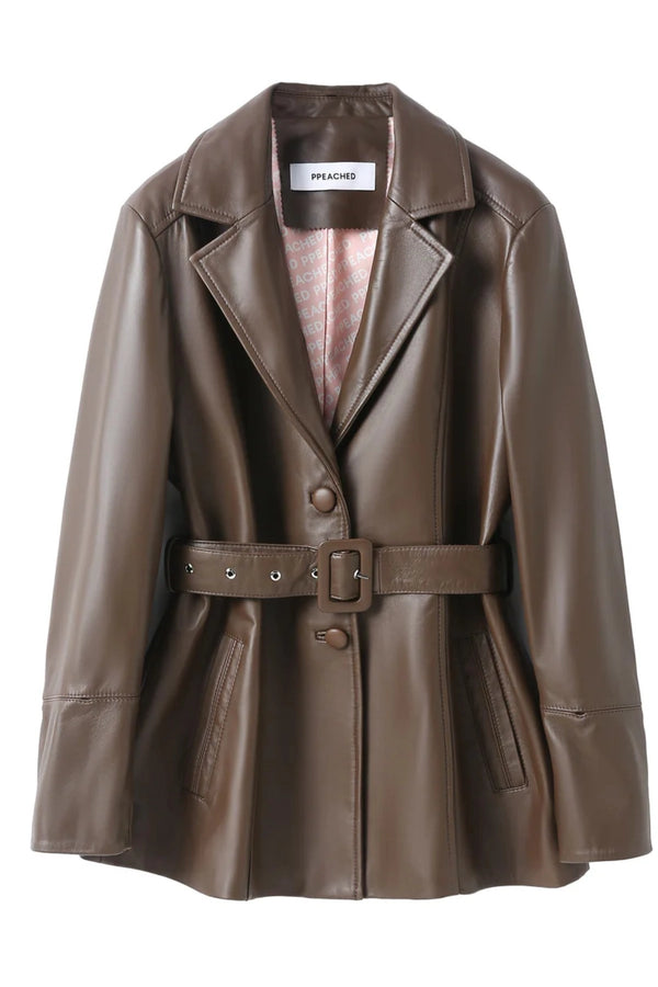 Betty Leather Jacket Chocolate