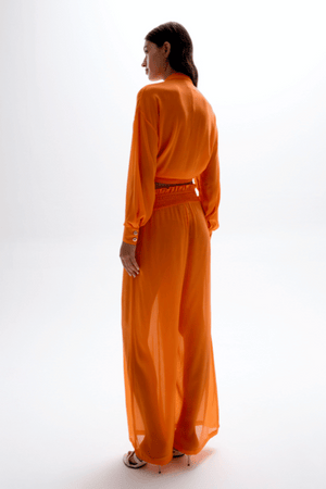 Cin Cin Swim | Mission Shirred Pants Orange | Girls with Gems